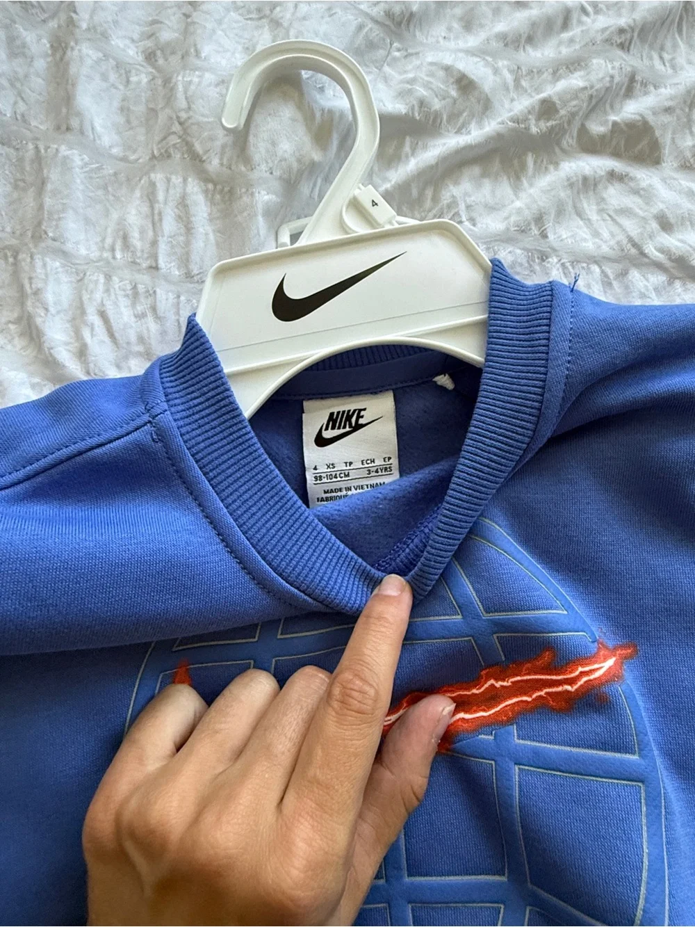 Nike Blue Sweatshirt and Gray Jogger Matching Set